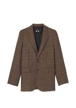 A.P.C. ANNIE BLAZER check-pattern - Brown