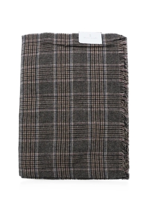 Brunello Cucinelli checked cashmere scarf - Neutrals