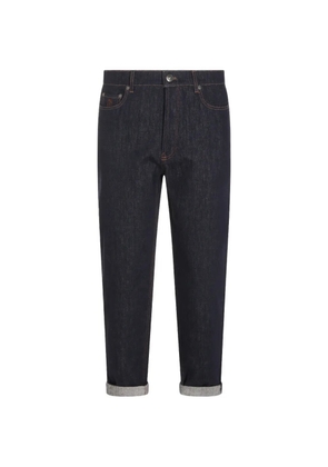 Brunello Cucinelli contrast-stitch jeans - Blue