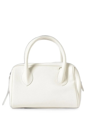 Skytos mini Virginia pebbled leather tote bag - White