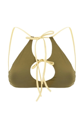 Maison Anami reversible cut-out bikini top - Green
