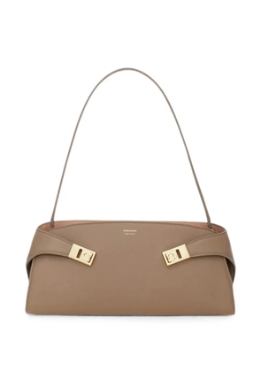 Ferragamo Gancini leather shoulder bag - Neutrals