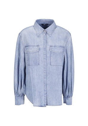 7 For All Mankind chambray patch-pocket shirt - Blue