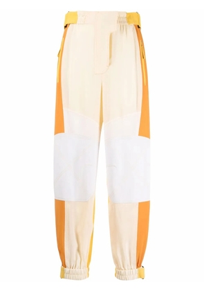 Stella McCartney Lacey patchwork-design tapered trousers - Neutrals
