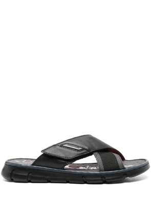 Bugatti logo-plaque flip flops - Black
