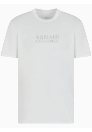 Armani Exchange logo-embroidered T-shirt - White