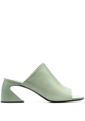 Jil Sander sculped-heel detail mules - Green