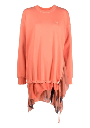 Diesel embroidered-logo sweat dress - Orange
