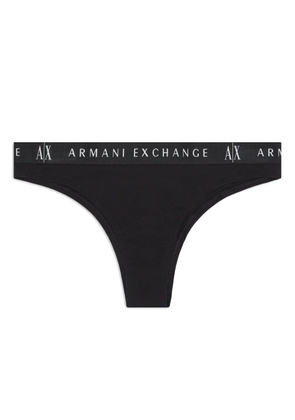 Armani Exchange logo-waistband briefs - Black