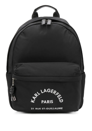 Karl Lagerfeld Address-print backpack - Black