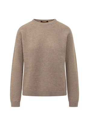 Fabiana Filippi waffle-knit long-sleeve sweater - Brown
