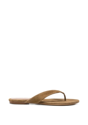 Le Monde Beryl suede thong flat sandals - Brown