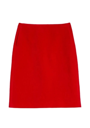 Jil Sander A-line velvet mini skirt - Red