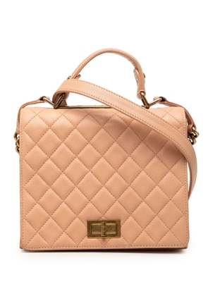 CHANEL Pre-Owned 2012-2013 Large Quilted Goatskin Reissue 2.55 Rita Top Handle Flap satchel - Neutrals