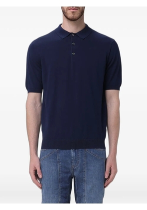 JECKERSON short-sleeve knitted polo shirt - Blue