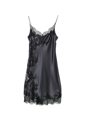 Carine Gilson lace-trim silk nightdress - Blue