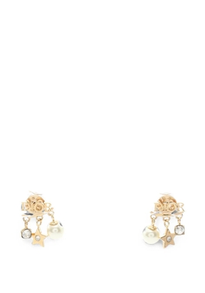 Christian Dior Pre-Owned 2010s logo star earrings - Gold