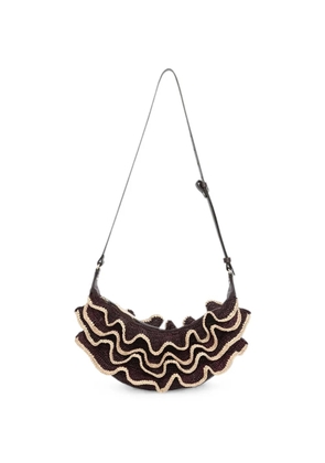 ZIMMERMANN Goldentime ruffled shoulder bag - Brown