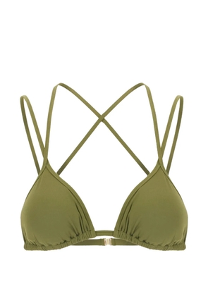 Maison Anami cross-strap triangle bikini top - Green