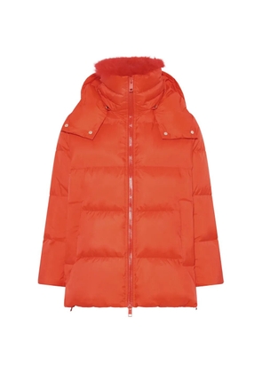 Yves Salomon A-line hooded jacket - Red