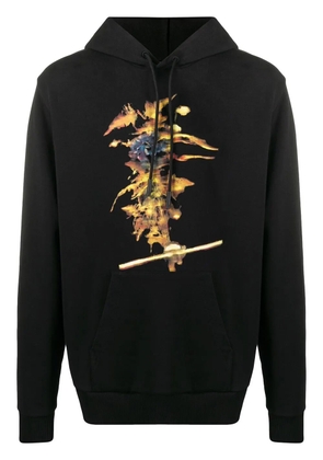 COUNTY OF MILAN graphic-print hoodie - 1020 BLACK ORANGE