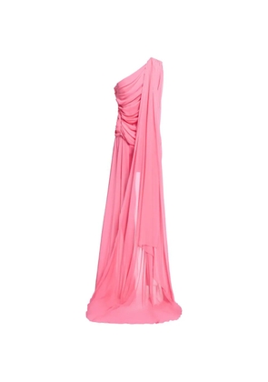 Elie Saab one-shoulder draped mini dress - Pink