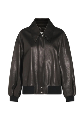 KHAITE Shelman leather jacket - Brown