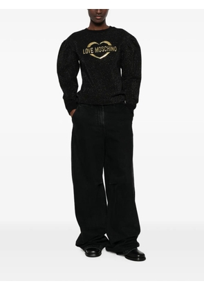 Love Moschino logo-print sweatshirt - Black