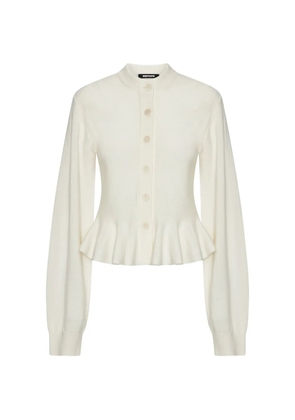 ROTATE BIRGER CHRISTENSEN sculptured knit cardigan white