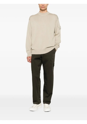 Stone Island logo-patch belt-loop trousers - Brown