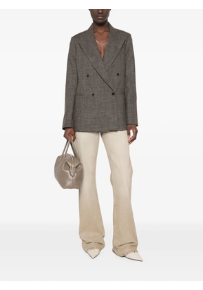 Alysi double-breasted peaked-lapels blazer - Brown