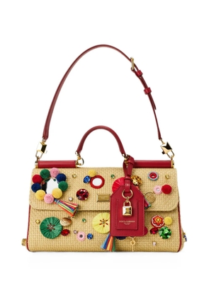 Dolce & Gabbana medium Sicily embellished shoulder bag - Neutrals