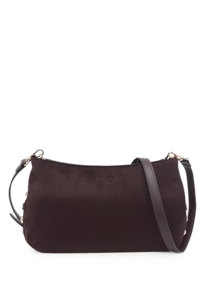 LIU JO logo-embossed studded shoulder bag - Brown