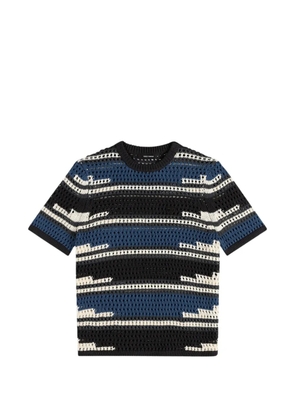 Daily Paper Kente stripe-knit T-shirt - Black