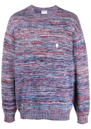 COUNTY OF MILAN logo-patch crew-neck jumper - Purple