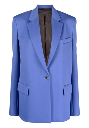 The Attico single-breasted wool blazer - Blue