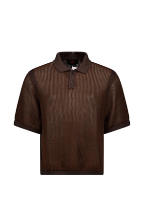 Jordan Jordan Flight open-knit polo shirt - Brown