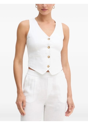 Benetton button-up waistcoat - White