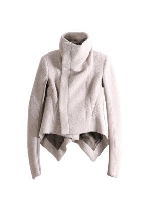 Rick Owens asymmetric high-neck jacket - Neutrals