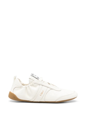Chloé Kick logo-print lace-up sneakers - Neutrals