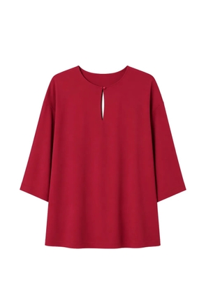 Max Mara keyhole-detail T-shirt - Red