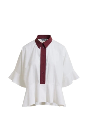 Essentiel Antwerp peplum ruffled-sleeve shirt - White