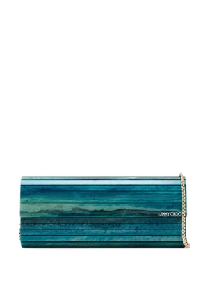 Jimmy Choo Sweetie marble-effect clutch bag - Blue