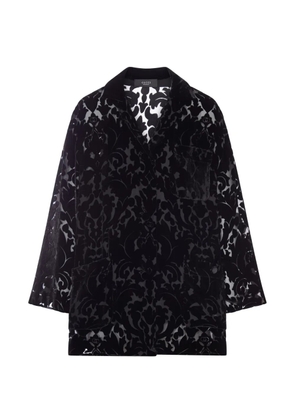 Gucci floral-devoré velvet shirt - Black