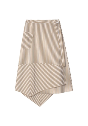 3.1 Phillip Lim striped asymmetrical skirt - Neutrals