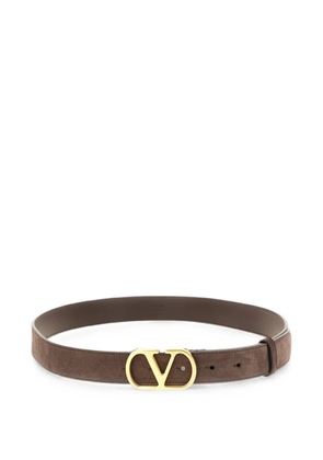 Valentino Garavani VLogo Signature suede belt - Brown