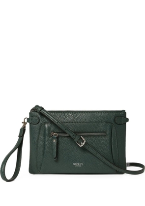 Osprey The Ruby pebbled leather cross-body bag - Green