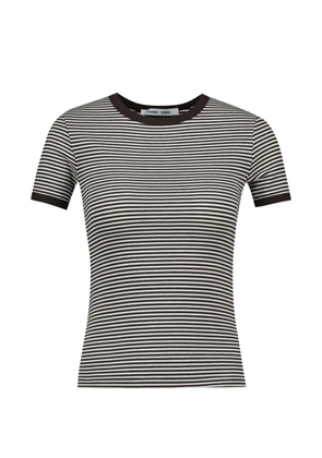 SAMSOE SAMSOE Salinas horizontal-stripe ribbed T-shirt - Brown