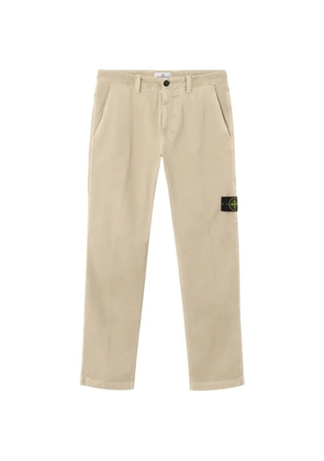Stone Island logo-patch garment-dyed trousers - Neutrals