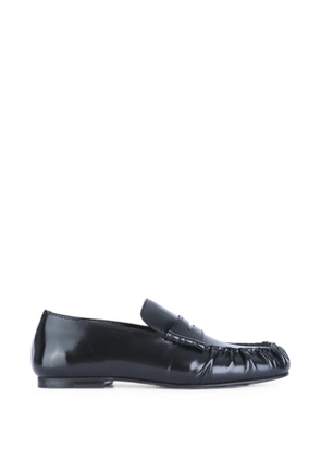 ALOHAS Aven ruched penny loafers - Black
